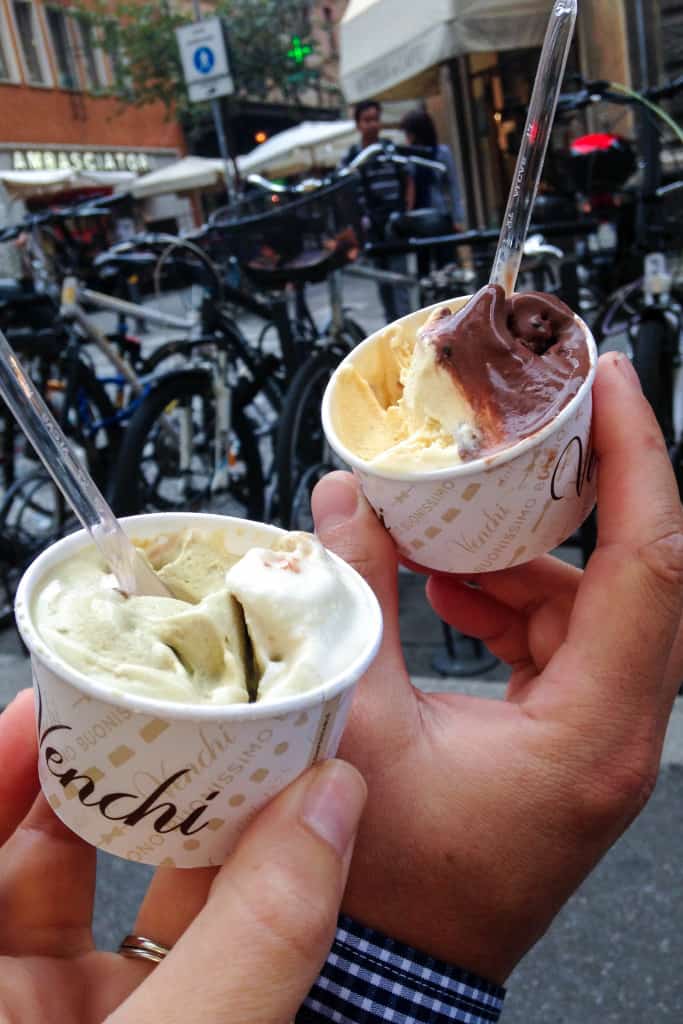 gelato from venchi, Bologna, Italy