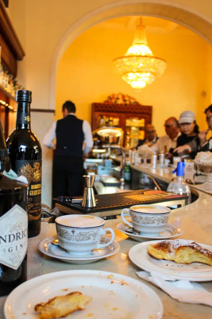 cappuccinos and pastries in Florence, Italy