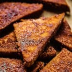 The texture of a cinnamon toast cookie up close.